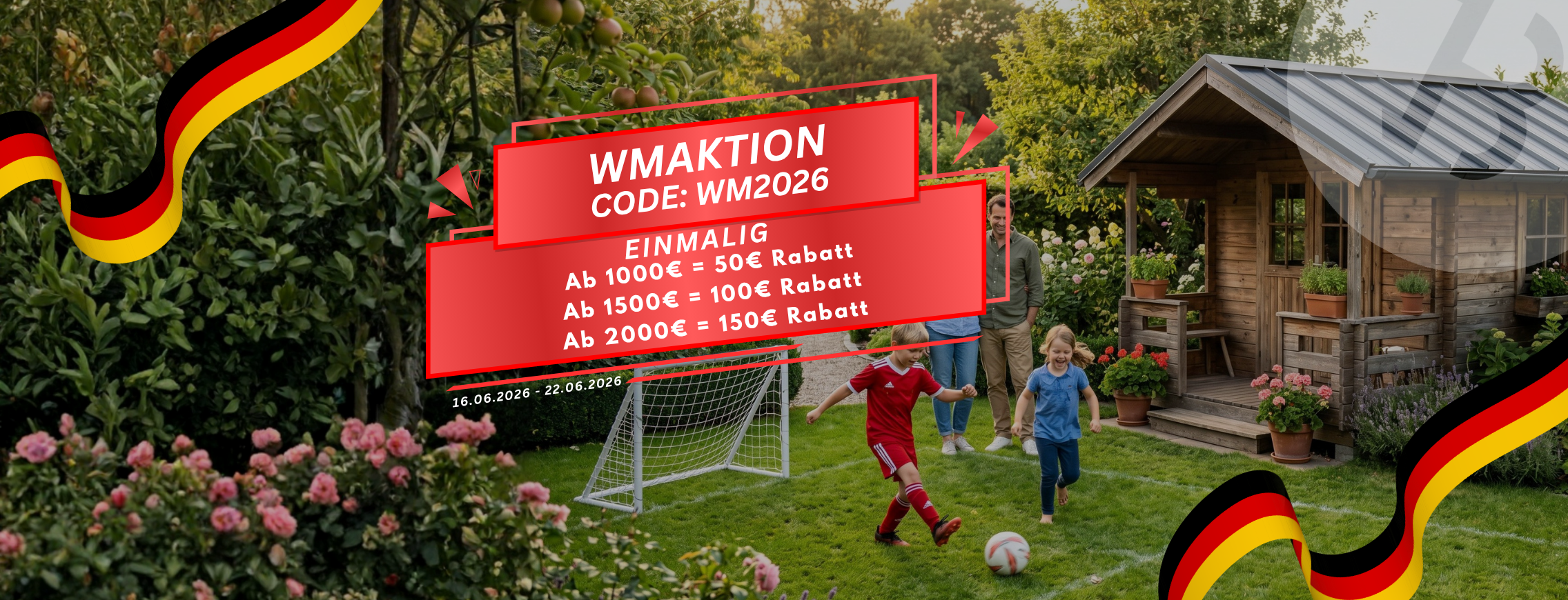 WM Aktion – Gartenhaus bei Holz-Blech.de