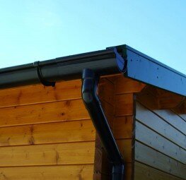 Regenrinne Set für Achteck Pavillon 6x bis 2,5m / 2x bis 4,0m