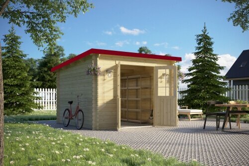 Holz Blech Gartenhaus Evolution 34a 3x3 2m Geratehaus Pultdach Metall Xxl Holz Ebay