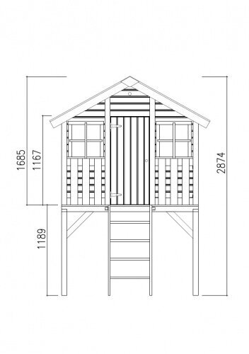 palmako stelzenhaus tobi 2 1 m kinderspielhaus kinderhaus spielhaus 180x180cm ebay