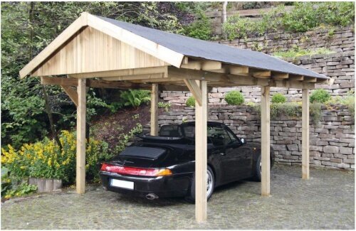 Ante Carport Juist 1 353x532x256 Cm Garage Holzgarage Unterstand Satteldach Auto Ebay