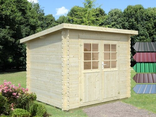Holz Blech Gerätehaus Jever 0 270x220 cm Gartenhaus ...