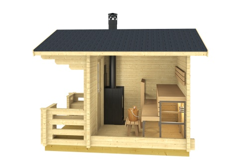 Tene Saunahaus Piha Tuuri 7 234x344cm Gartensauna Holz ...