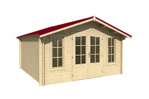 Gartenhaus Holz Blech 34mm Weimar 3 400x295 Cm Trapezblech Dunkelrot 418 Metall Ebay